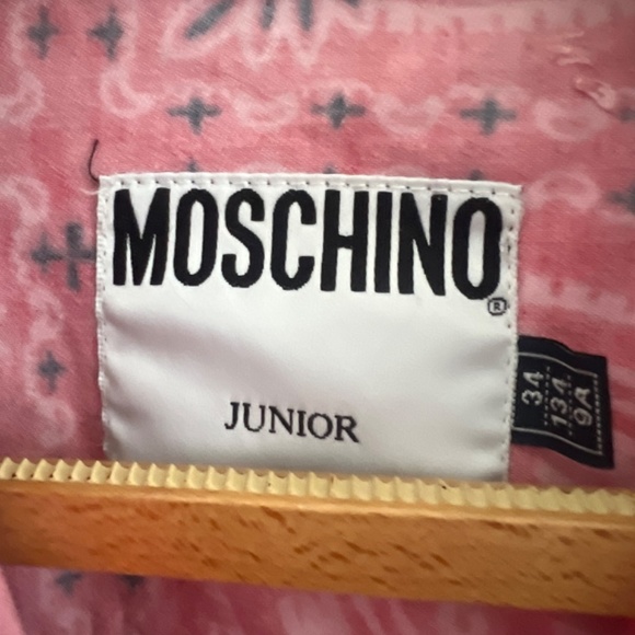 MOSCHINO JR BANDANA PRINT DENIM STYLE JACKET - Picture 3 of 6